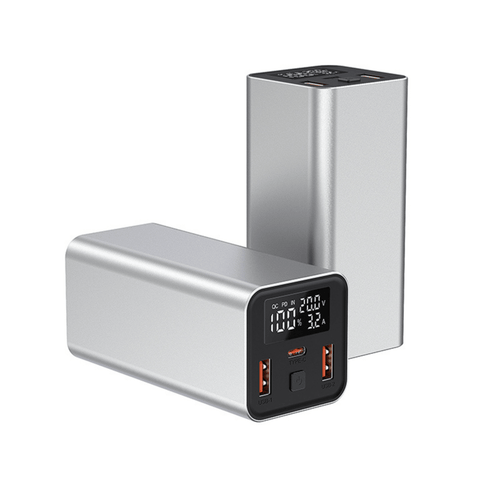 Baterie externă 20000mAh 65W, 1x USB - C & 2x USB - A, Negru - Voltres