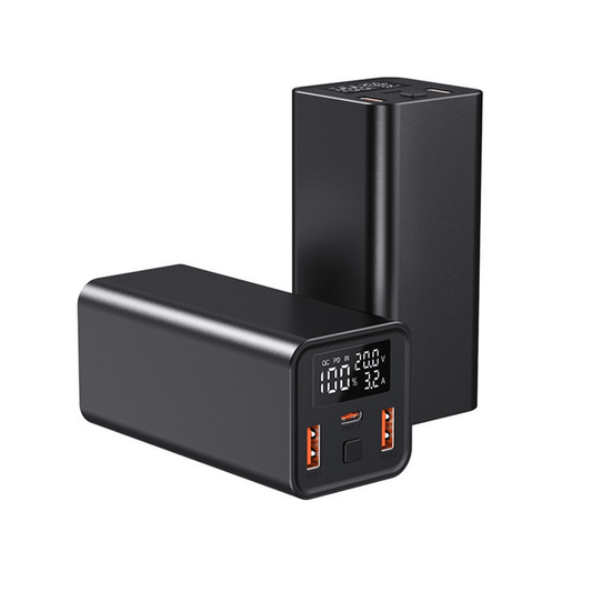 Baterie externă 20000mAh 65W, 1x USB - C & 2x USB - A, Negru - Voltres