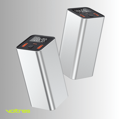 Baterie externă 20000mAh 65W, 1x USB - C & 2x USB - A, Negru - Voltres