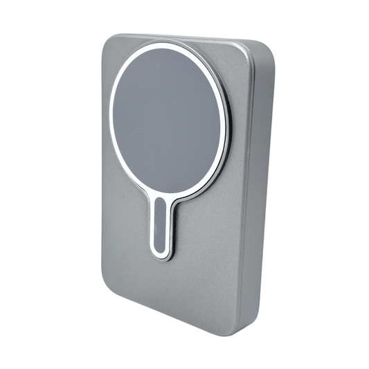 Baterie externă 5000mAh Super Slim, MagSafe 15W, Aluminiu, Light Gray - Voltres