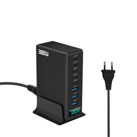 Stație încărcare 8 - in - 1 380W, 5x USB - C + 3x USB - A - Voltres